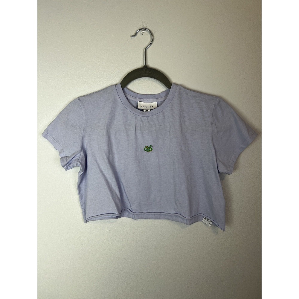 NWT Topshop Embroidered Snake Crop Top‎ Sz US 2/ XS